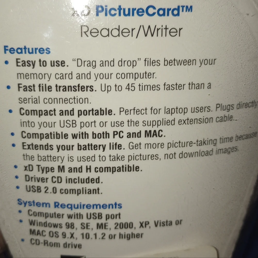 NIP Promaster Digital xD PictureCard Reader / Writer USB - Picture 6 of 6